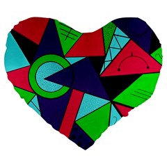 Modern Art 19  Premium Heart Shape Cushion