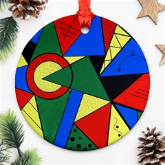 Modern Art Round Ornament by Siebenhuehner