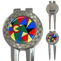 Modern Art Golf Pitchfork & Ball Marker by Siebenhuehner