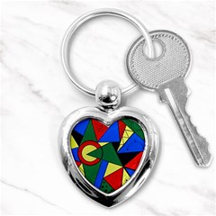 Modern Art Key Chain (heart)