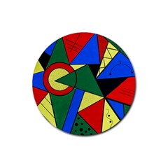 Modern Art Drink Coaster (round)