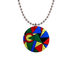 Modern Art Button Necklace by Siebenhuehner