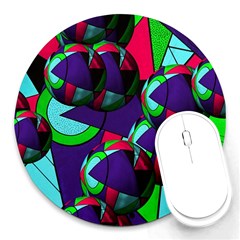 Balls 8  Mouse Pad (round)