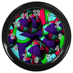 Balls Wall Clock (black) by Siebenhuehner