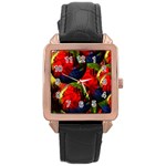 Balls Rose Gold Leather Watch  Front