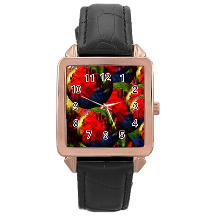 Balls Rose Gold Leather Watch 