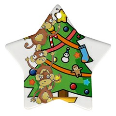 Monkey Business Star Ornament (Two Sides)