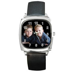 Deborah Veatch New Pic Design7  Square Leather Watch by tammystotesandtreasures