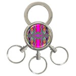 Modern Art 3-Ring Key Chain Front