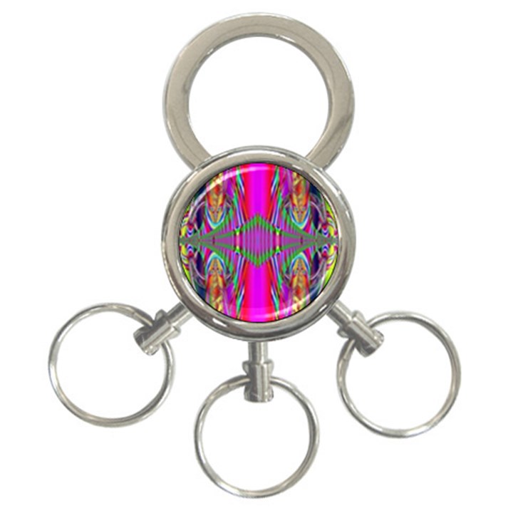 Modern Art 3-Ring Key Chain