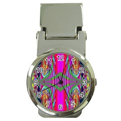 Modern Art Money Clip With Watch