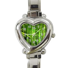 Bamboo Heart Italian Charm Watch 