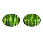 Bamboo Cufflinks (Oval) Front(Pair)