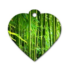 Bamboo Dog Tag Heart (one Sided)  by Siebenhuehner