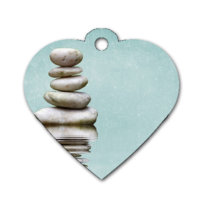 Balance Dog Tag Heart (Two Sided)