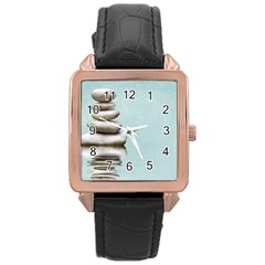 Balance Rose Gold Leather Watch  by Siebenhuehner