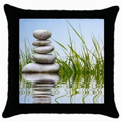 Balance Black Throw Pillow Case by Siebenhuehner