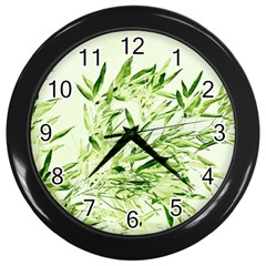 Bamboo Wall Clock (black) by Siebenhuehner