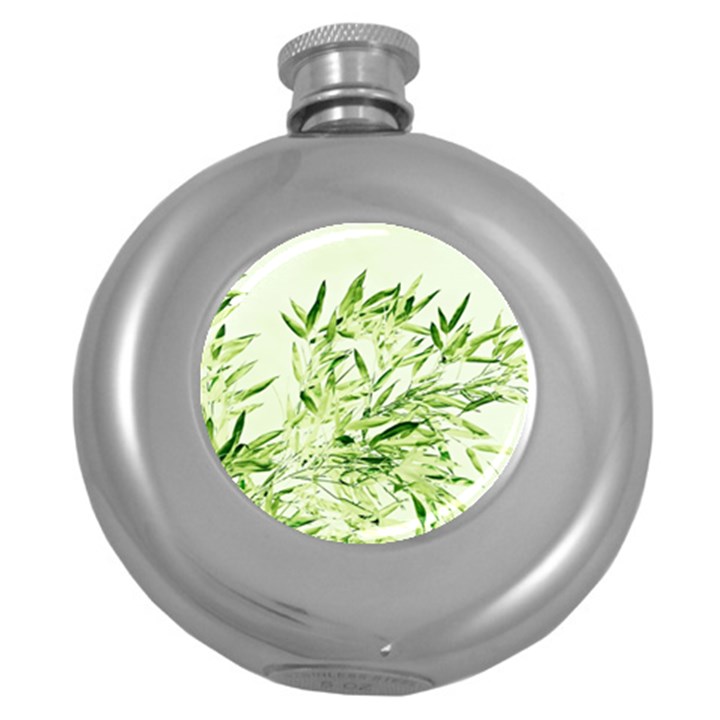 Bamboo Hip Flask (Round)