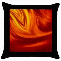 Wave Black Throw Pillow Case