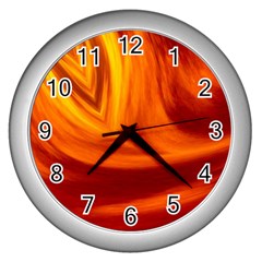 Wave Wall Clock (silver)