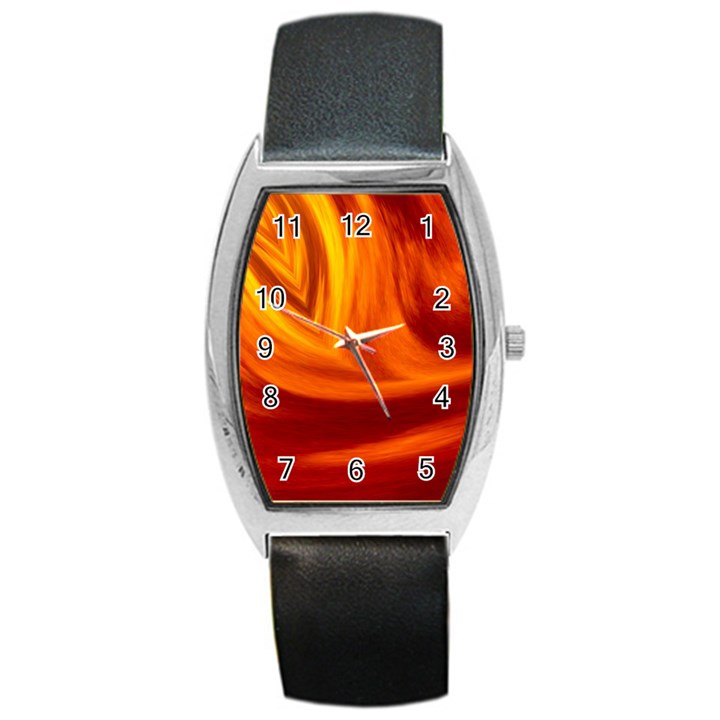 Wave Tonneau Leather Watch