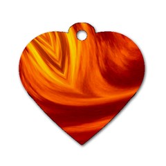 Wave Dog Tag Heart (one Sided) 