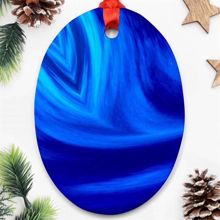 Wave Oval Ornament