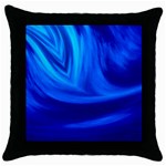 Wave Black Throw Pillow Case Front