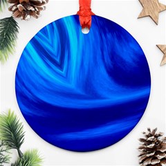 Wave Round Ornament (two Sides)