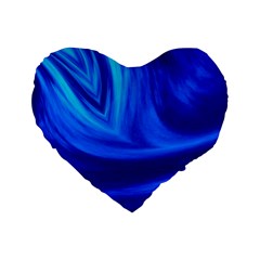 Wave 16  Premium Heart Shape Cushion  by Siebenhuehner