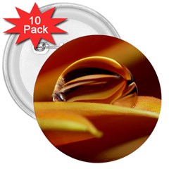 Waterdrop 3  Button (10 Pack) by Siebenhuehner