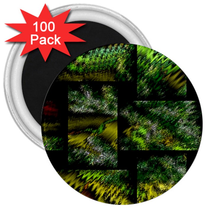 Modern Art 3  Button Magnet (100 pack)