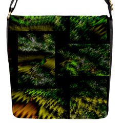 Modern Art Flap Closure Messenger Bag (small)