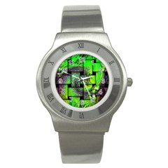 Modern Art Stainless Steel Watch (unisex) by Siebenhuehner