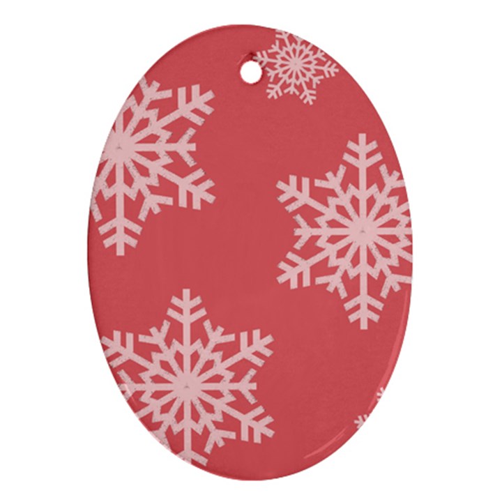 Let it snow Oval Ornament