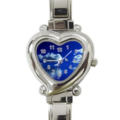 Sky Heart Italian Charm Watch  by Siebenhuehner