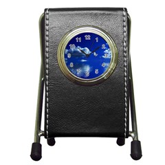 Sky Stationery Holder Clock by Siebenhuehner