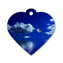 Sky Dog Tag Heart (two Sided) by Siebenhuehner