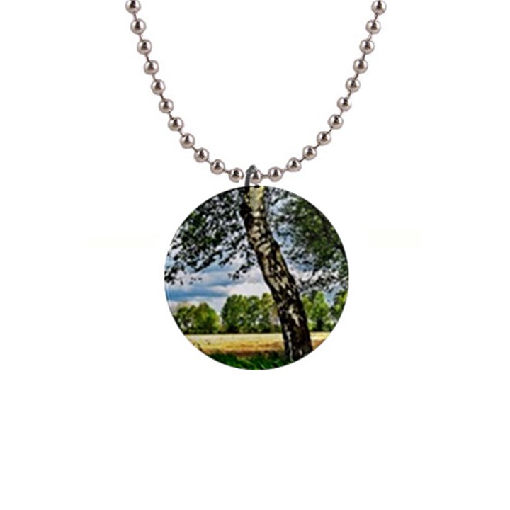 Trees Button Necklace