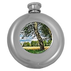 Trees Hip Flask (round)