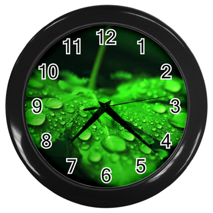 Waterdrops Wall Clock (Black)