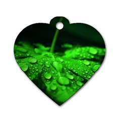 Waterdrops Dog Tag Heart (one Sided) 