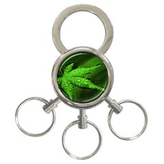 Leaf With Drops 3-ring Key Chain by Siebenhuehner