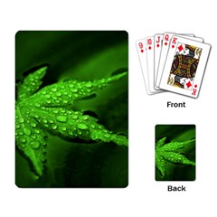 Leaf With Drops Playing Cards Single Design