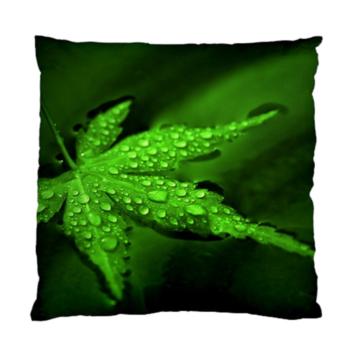 Leaf With Drops Cushion Case (Single Sided) 