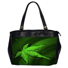 Leaf With Drops Oversize Office Handbag (two Sides) by Siebenhuehner