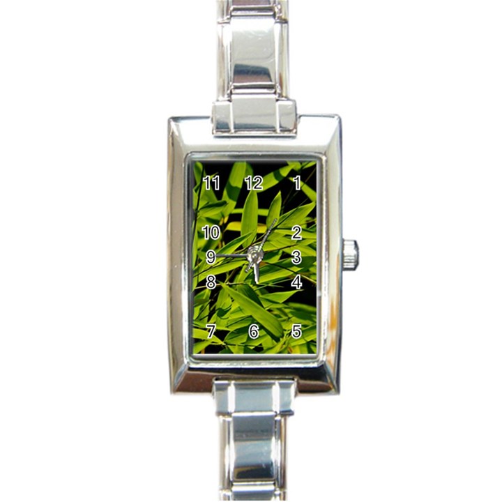 Bamboo Rectangular Italian Charm Watch