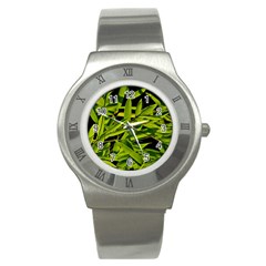 Bamboo Stainless Steel Watch (unisex) by Siebenhuehner