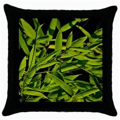 Bamboo Black Throw Pillow Case